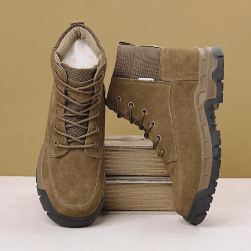 Warme Heren Winterlaarzen met Bontvoering – Stijlvolle en Comfortabele Outdoor Stappers