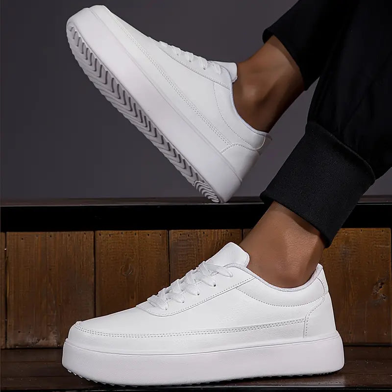 Heren Skateschoenen | Synthetisch Wit, Minimalistisch Design