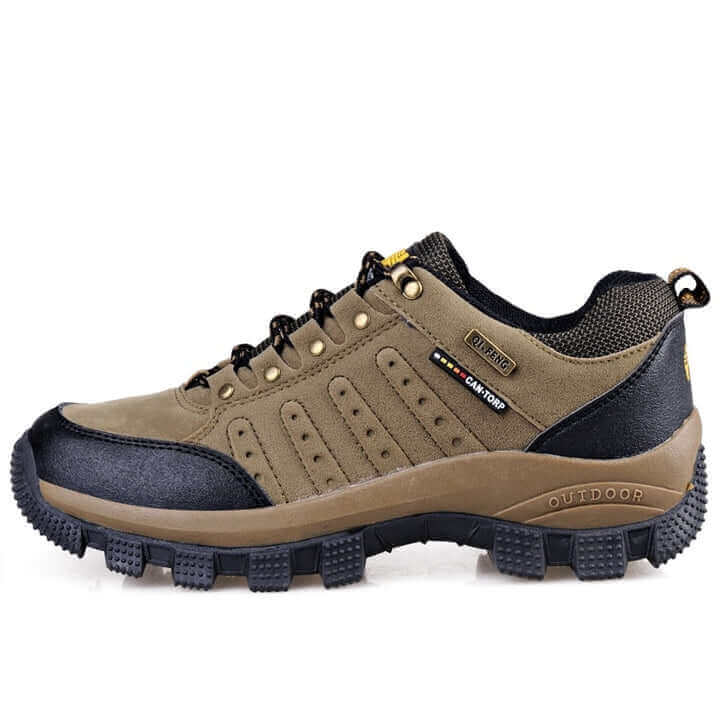 Waterdichte Leren Wandelschoenen – Outdoor Trekking & Werklaarzen in Groen